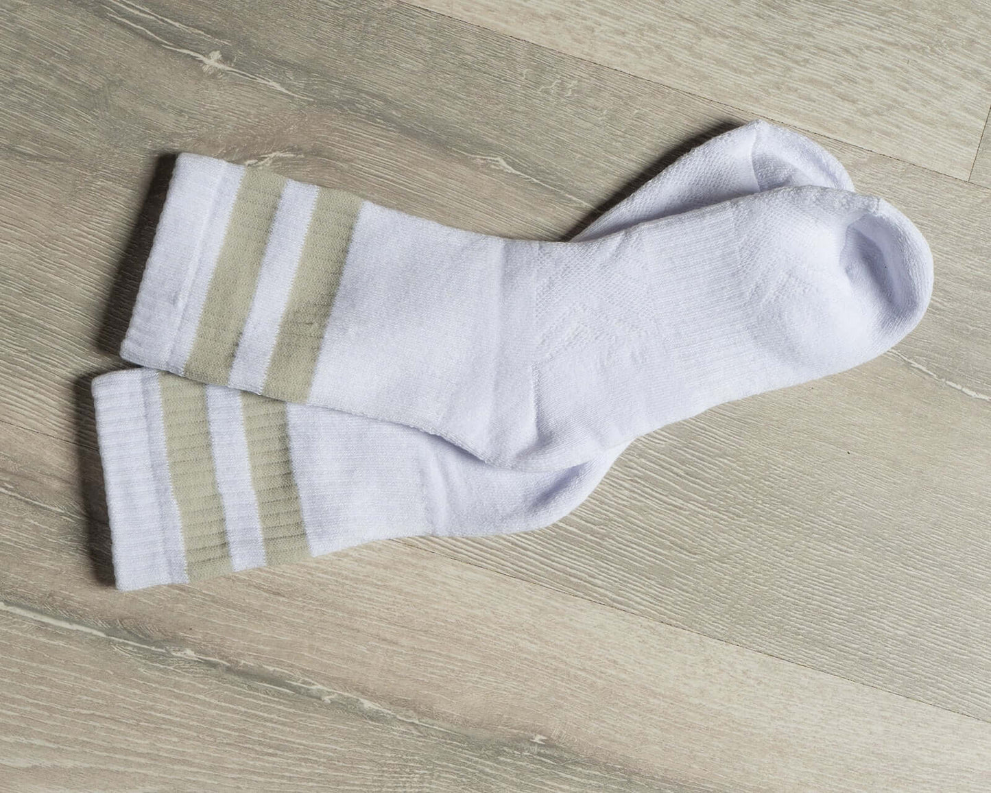 white striped crew socks